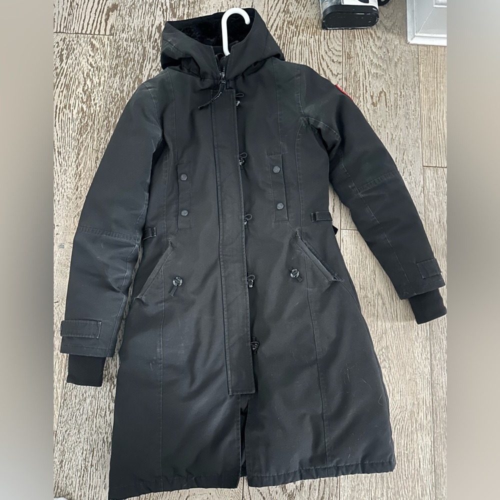 Well Used Canada Goose with fur hood, recently relined at Canada Goose!